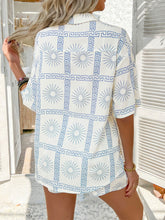 Devine Printed Collared Neck Half Sleeve Top and Shorts Set - MyEmpired