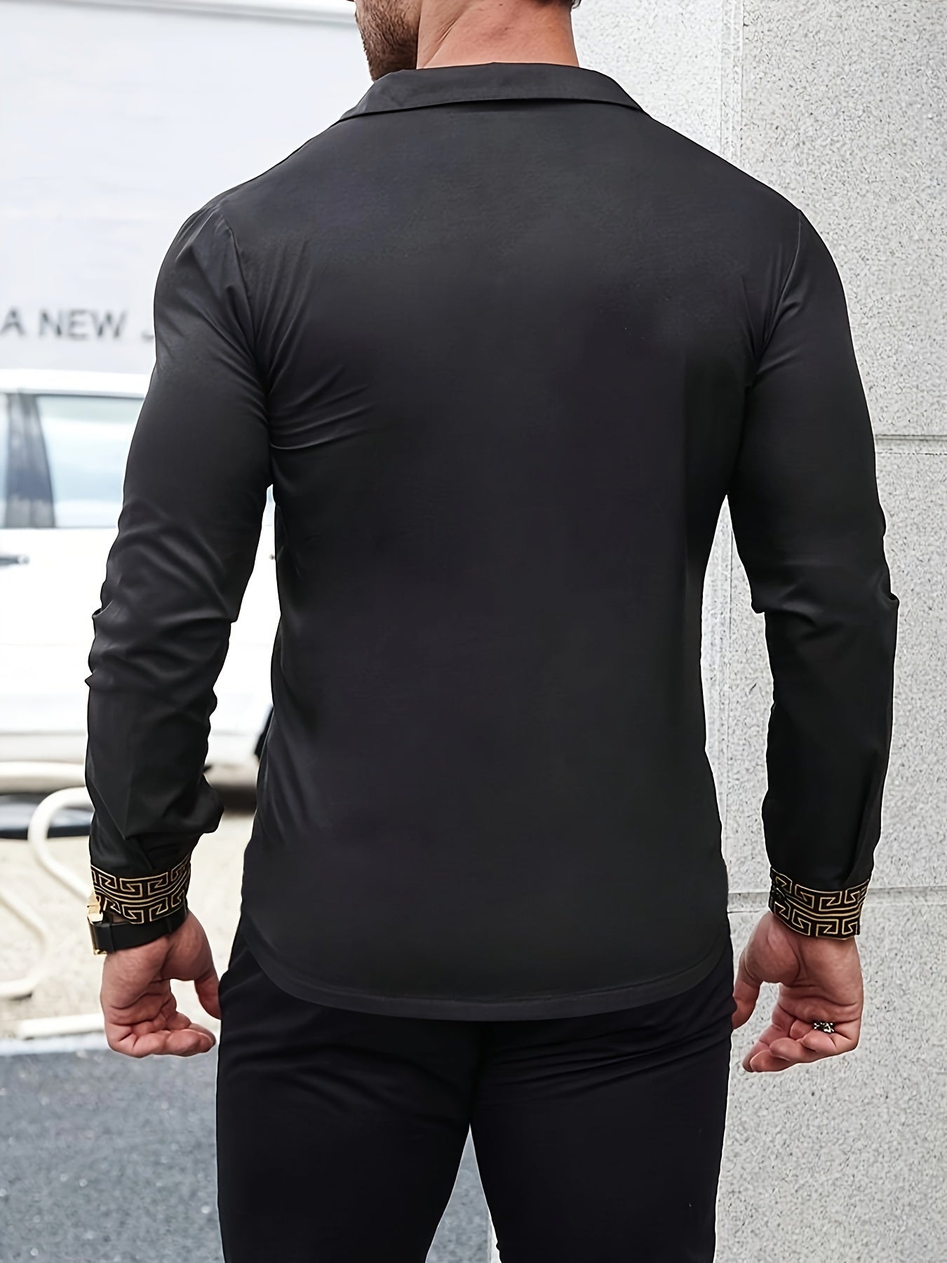 Retro Ethnic Style Print Men&