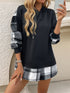Devine Drawstring Plaid Long Sleeve Hoodie - MyEmpired