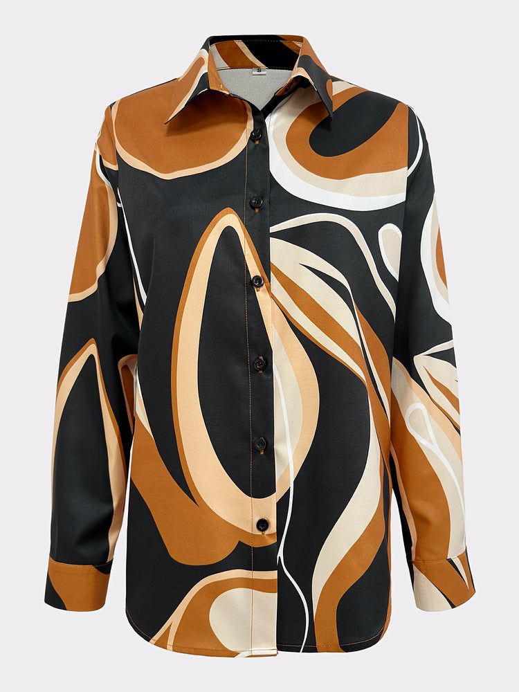 Casual Button Front Long Sleeve Shirt - MyEmpired