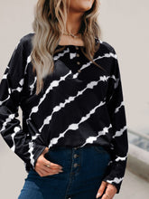 Striped Round Neck Long Sleeve T-Shirt - MyEmpired