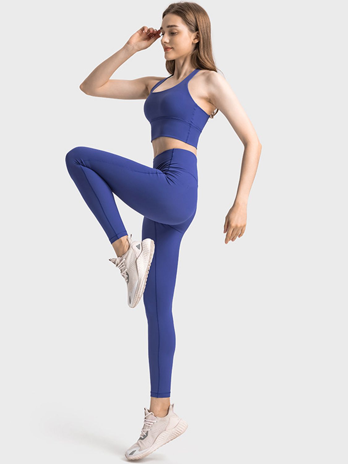 Millennia Scoop Neck Crisscross Straps Sports Bra - MyEmpired