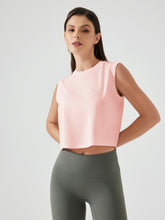 Millennia Round Neck Cropped Active Tank - MyEmpired