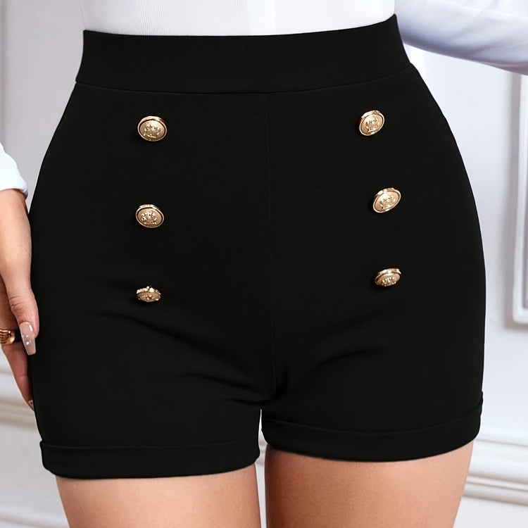 Double Breasted High Waist Shorts - MyEmpired