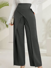 Solid Wide Leg Layered Pants, Elegant High Waist Loose Pants For Spring & Summer, Women&