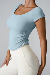 Round Neck Short Sleeve Active T-Shirt - MyEmpired