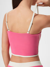 Millennia Contrast Trim Square Neck Active Cami with Detachable Chest Pads - MyEmpired