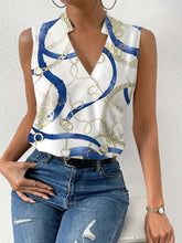 Chain Print V Neck Tank Top - MyEmpired