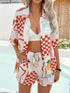 Devine Printed Collared Neck Half Sleeve Top and Shorts Set - MyEmpired