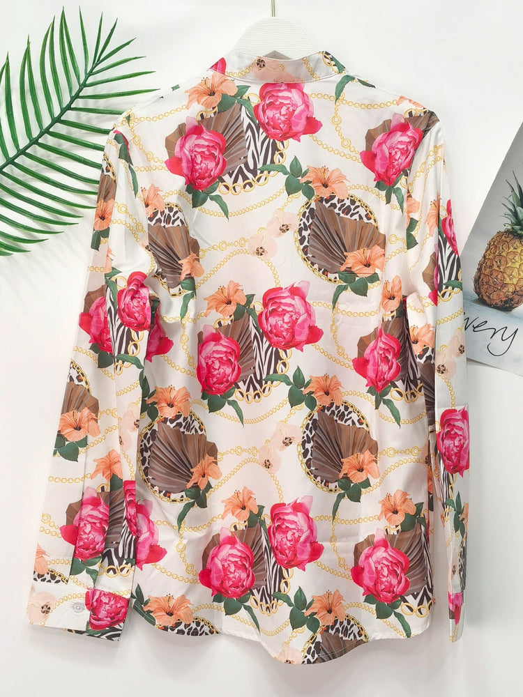 Tropical Print Blouse - MyEmpired