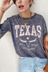 TEXAS Steer Head Graphic Mineral Wash Oversized T-Shirt - MyEmpired