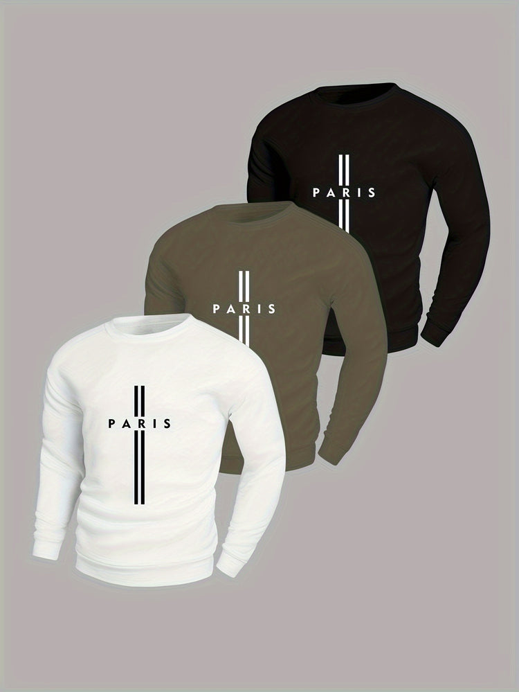 PARIS Letter Print Men&