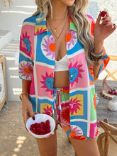 Devine Printed Button Down Shirt and Shorts Set - MyEmpired