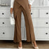 Solid Wide Leg Layered Pants, Elegant High Waist Loose Pants For Spring & Summer, Women&