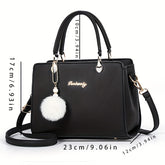 Chic Black Faux Leather Crossbody - MyEmpired