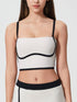 Millennia Contrast Trim Square Neck Active Cami with Detachable Chest Pads - MyEmpired