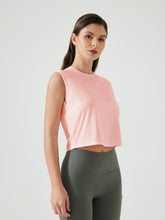 Millennia Round Neck Cropped Active Tank - MyEmpired