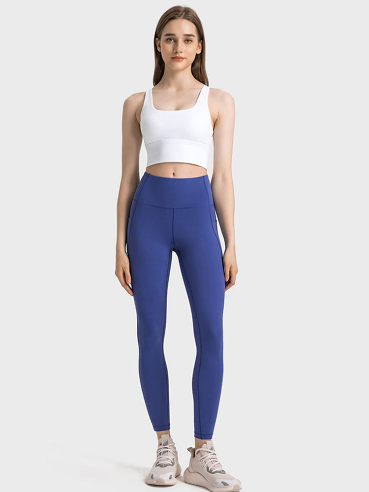 Millennia Scoop Neck Crisscross Straps Sports Bra - MyEmpired