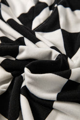 Checkerboard V Neck Loose Tee and Shorts Set - MyEmpired