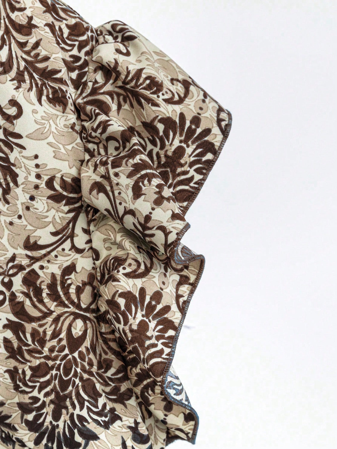 Printed Ruffled Cap Sleeve Top and Pants Set - MyEmpired