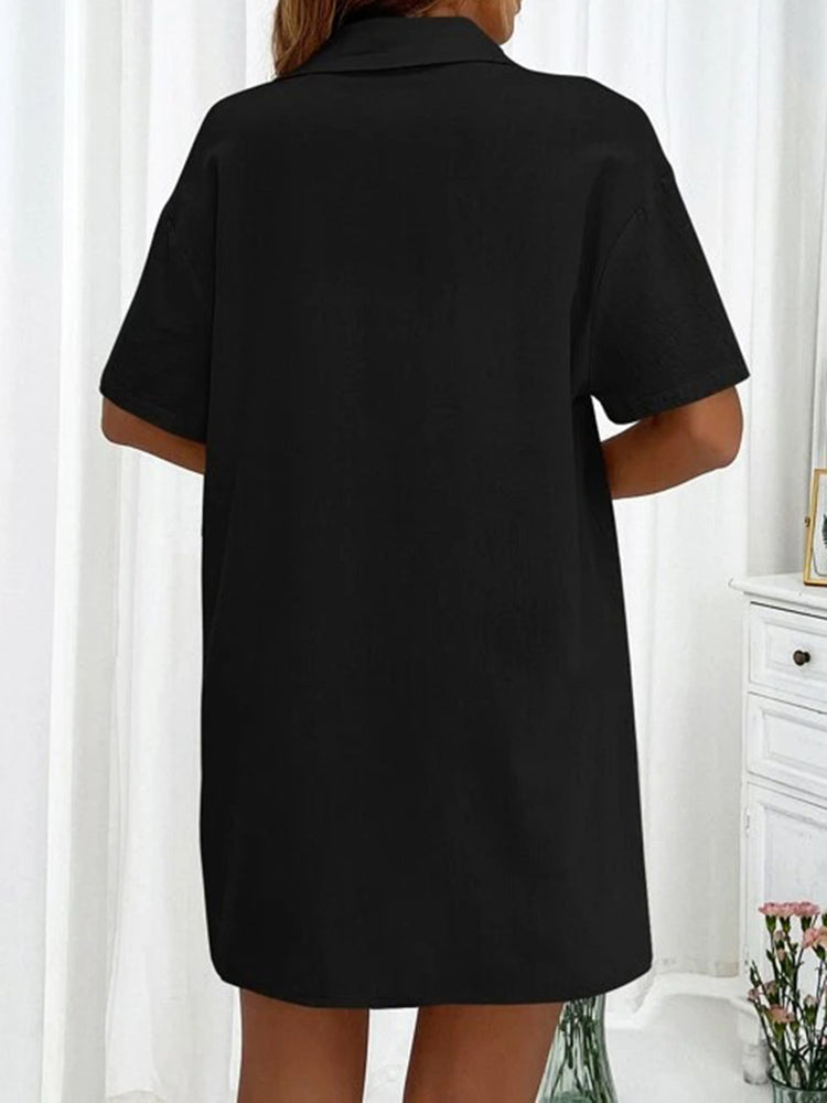 Button Up Shirt and Drawstring Shorts Set - MyEmpired