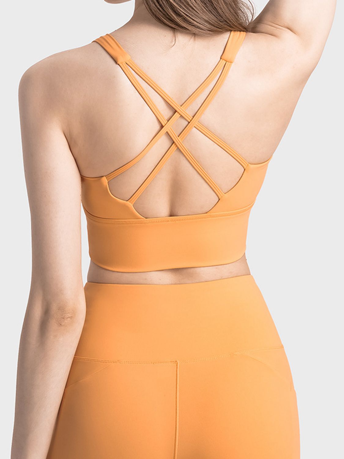 Millennia Scoop Neck Crisscross Straps Sports Bra - MyEmpired