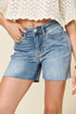 Judy Blue Full Size High Waist Raw Hem Denim Shorts - MyEmpired