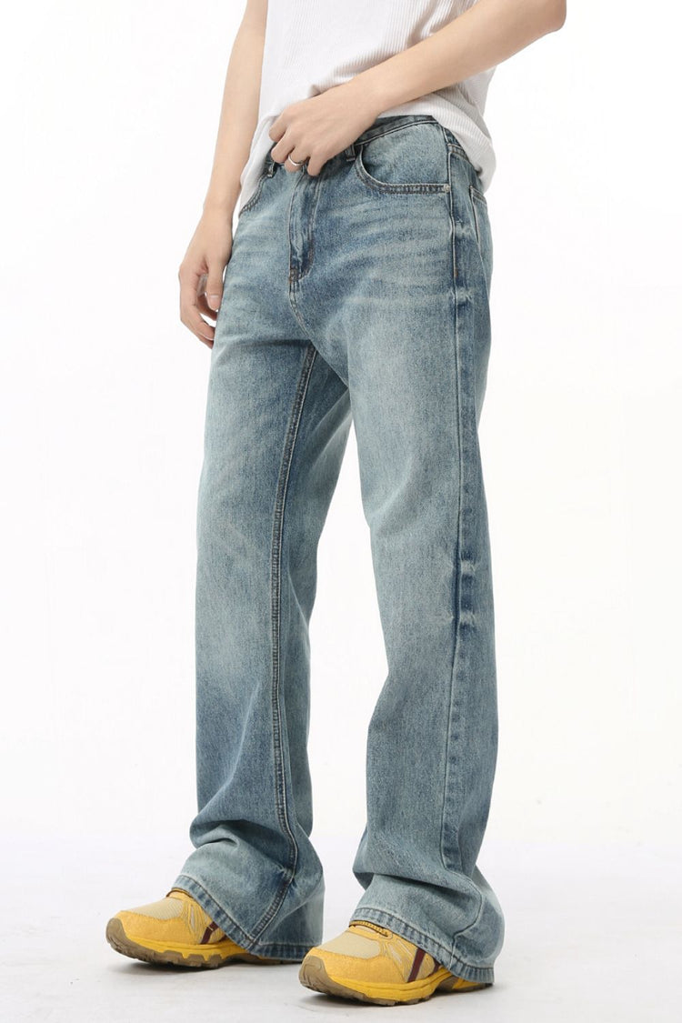 Washed High Rise Bootcut Jeans - MyEmpired