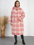 Plaid Button Up Long Sleeve Coat - MyEmpired