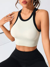 Contrast Trim Round Neck Active Tank - MyEmpired