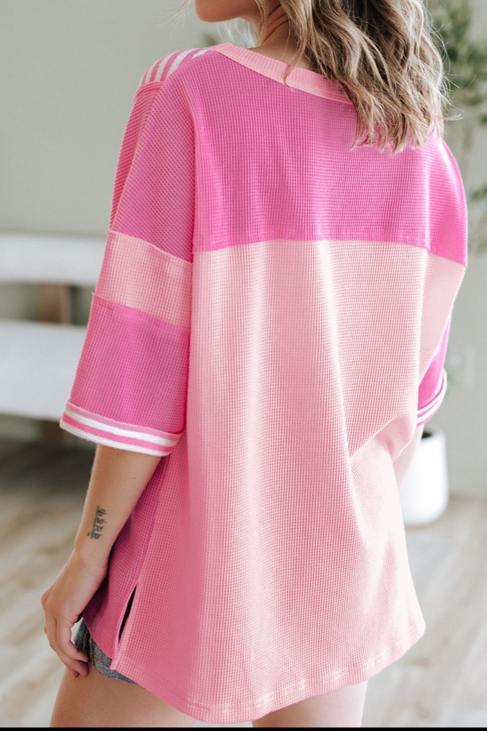 Stripe Color Block Half Sleeve T Shirt - MyEmpired