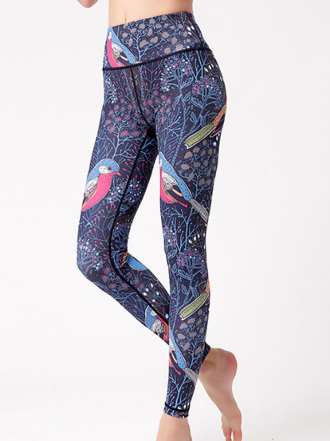 Printed High Waist Active Leggings - MyEmpired