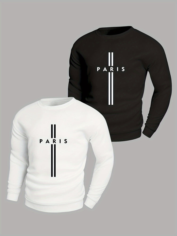 PARIS Letter Print Men&