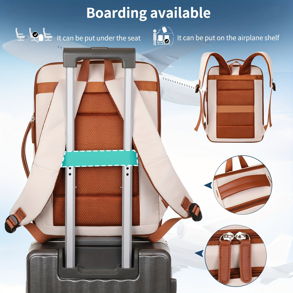 40L Flight-Approved Carry-On Backpack with 3 Packing Cubes - MyEmpired