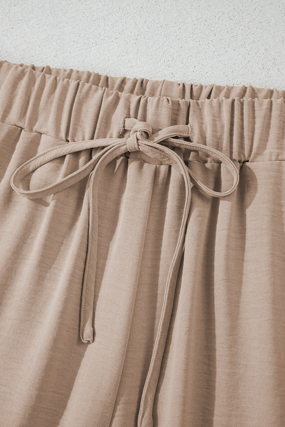 Button Down Vest and Drawstring Wide Leg Pants Set - MyEmpired