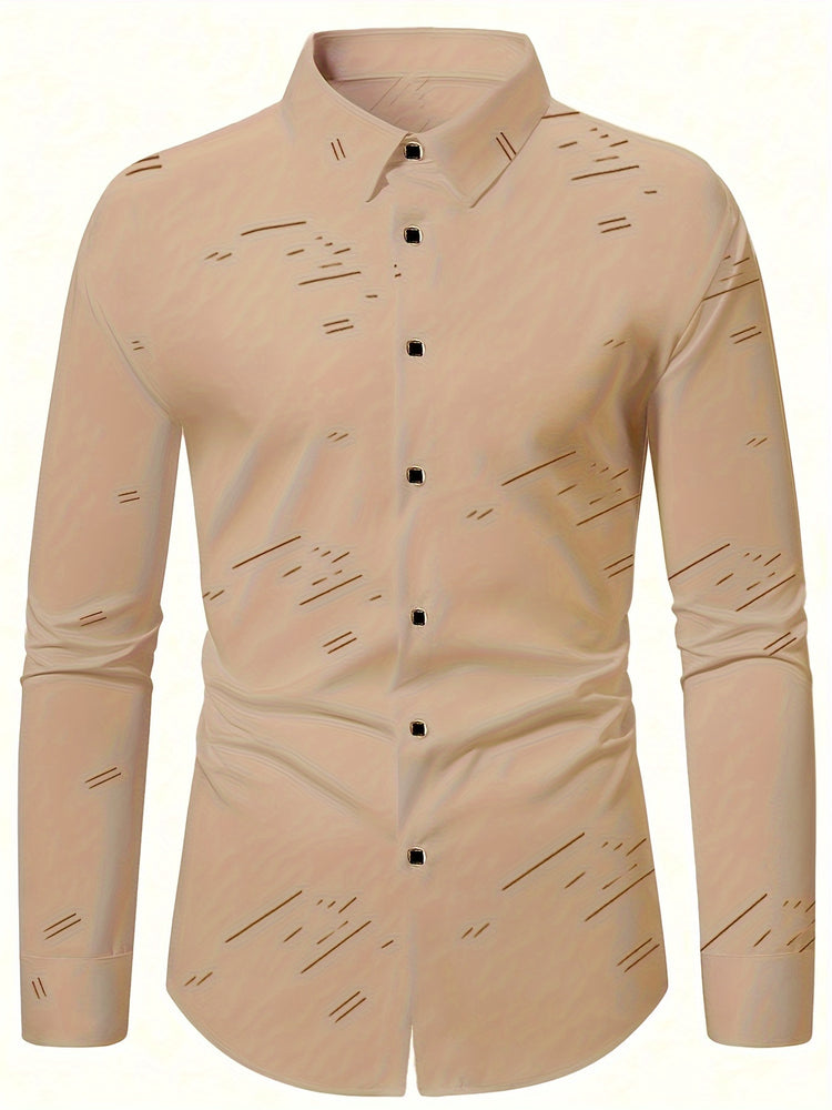 Long Sleeve Casual Button Up Shirt For Formal Occasions - MyEmpired