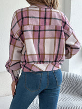 Plaid Button Up Long Sleeve Jacket - MyEmpired