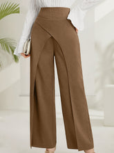 Solid Wide Leg Layered Pants, Elegant High Waist Loose Pants For Spring & Summer, Women&