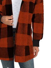 Plaid Long Sleeve Hooded Coat - MyEmpired