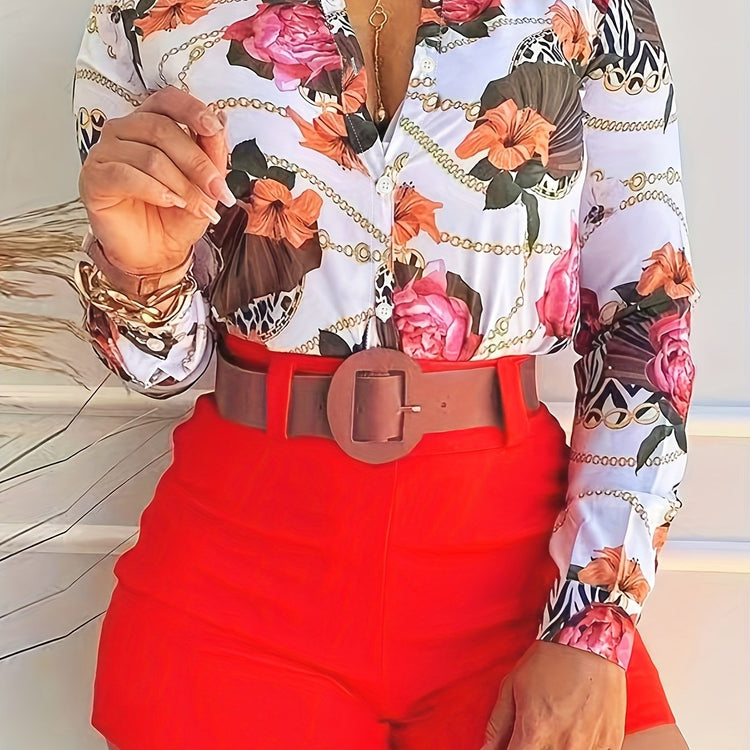 Tropical Print Blouse - MyEmpired
