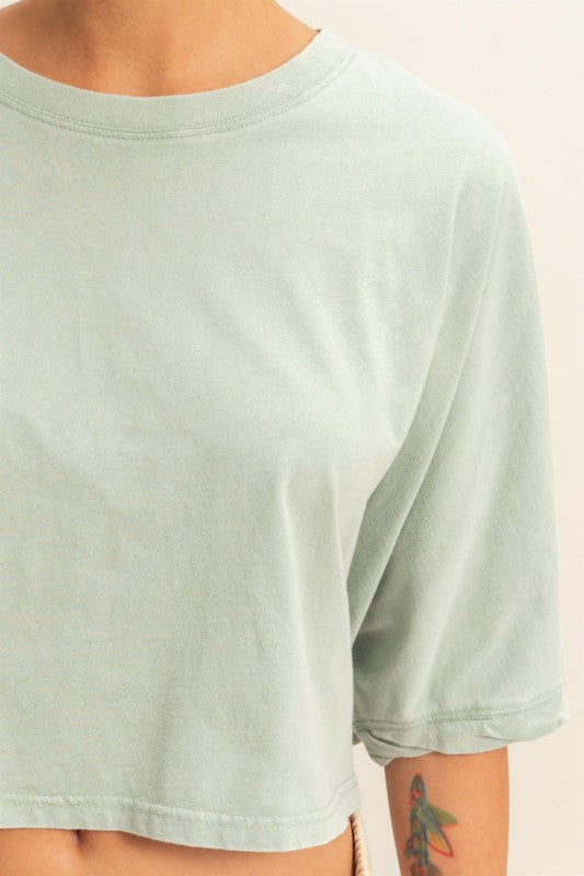 HYFVE Lightweight Round Neck Batwing Sleeve T-Shirt - MyEmpired