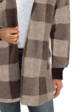 Plaid Long Sleeve Hooded Coat - MyEmpired