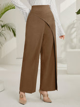 Solid Wide Leg Layered Pants, Elegant High Waist Loose Pants For Spring & Summer, Women&