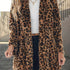 Leopard Pattern Open Front Teddy Coat - MyEmpired