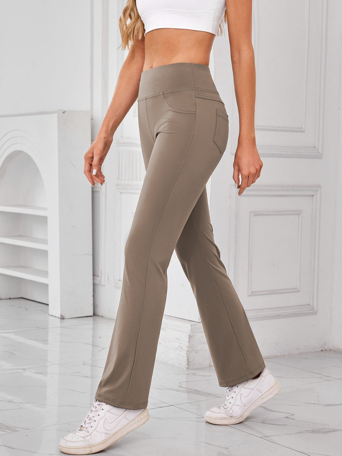 Lovelet High Waist Active Pants with Pockets - MyEmpired