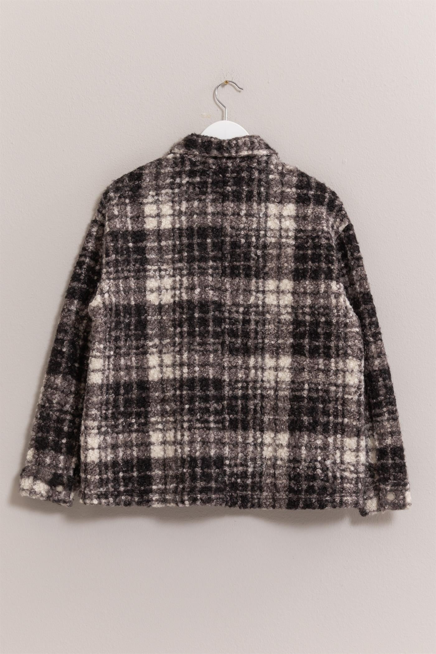 HYFVE Plaid Button Up Boucle Jacket - MyEmpired