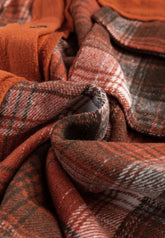 Plaid Button Up Long Sleeve Jacket - MyEmpired