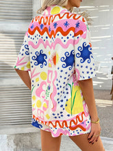 Devine Printed Button Down Shirt and Shorts Set - MyEmpired