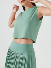 Millennia Round Neck Cropped Active Tank - MyEmpired