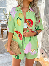 Devine Printed Button Down Shirt and Shorts Set - MyEmpired